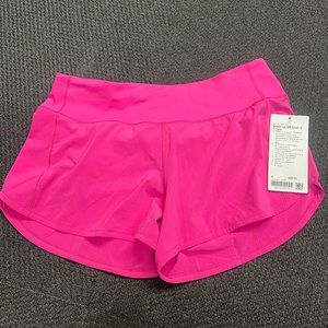 Lululemon Mid Rise Speed Ups 4” Sonic Pink